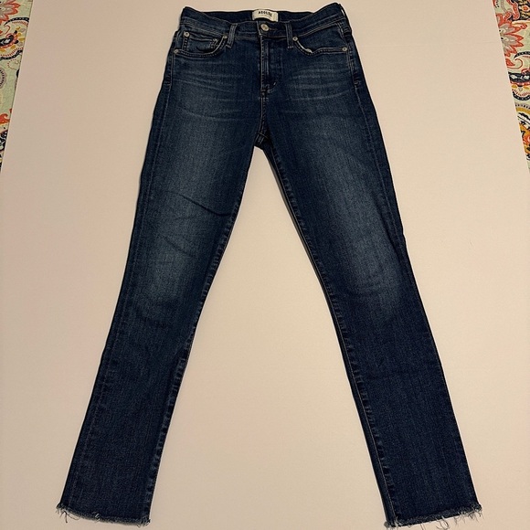 Agolde - Sophie Mid Rise Skinny Jeans women’s size 24 raw edge hem - Picture 1 of 9